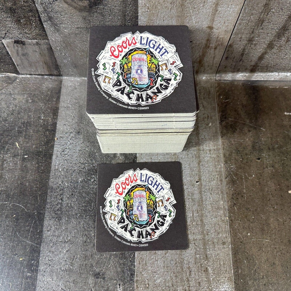 Coors‎ Light Pachanga Beer Coaster Square 1998 VTG Lot of 60 - Unused Mancave